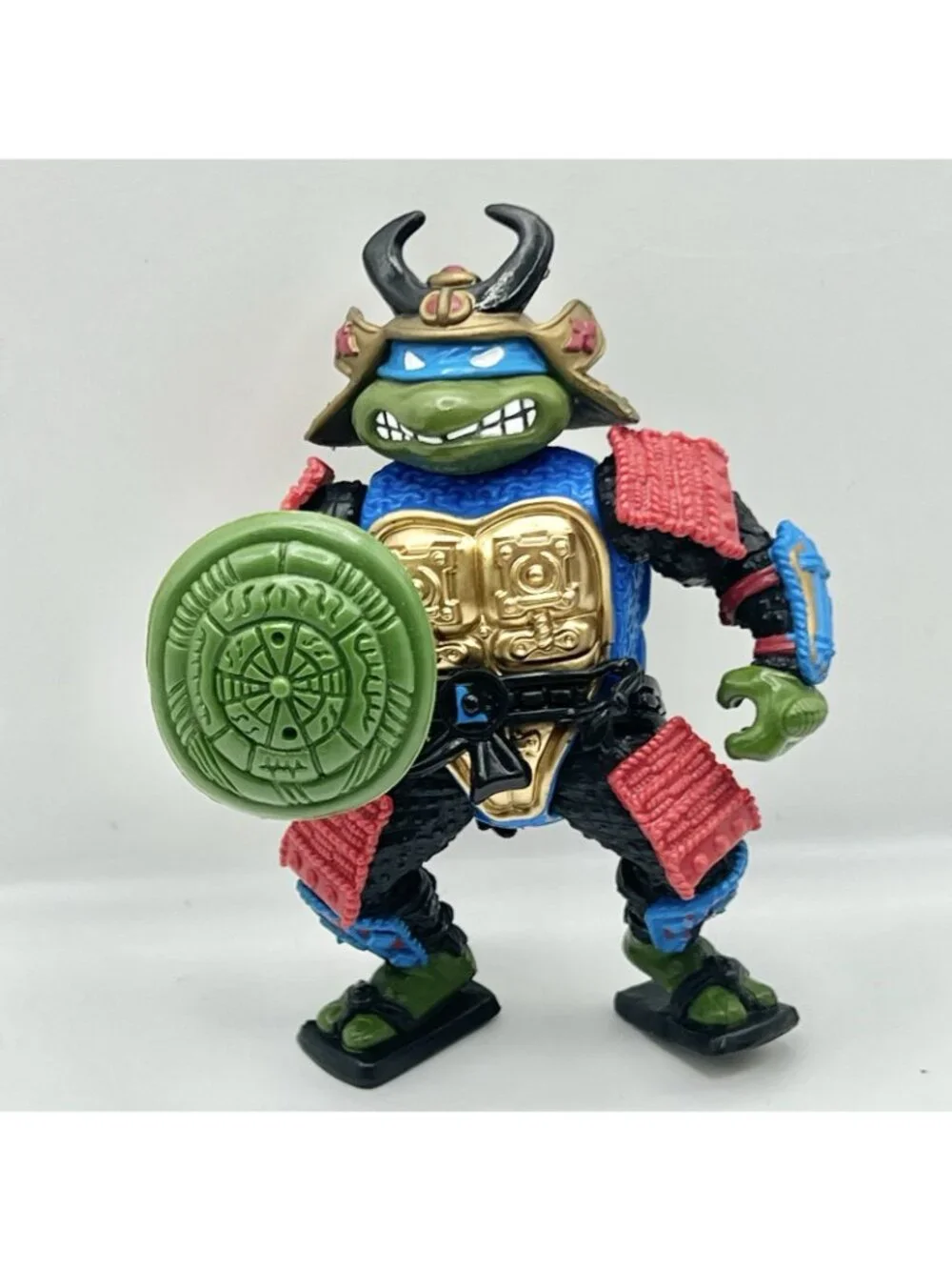 1990 TMNT Teenage Mutant Ninja Turtles – SAMURAI LEONARDO – With Shield